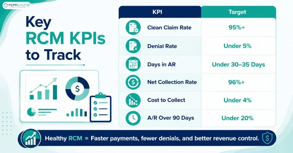 Key RCM KPIs That Measure Revenue Cycle Health